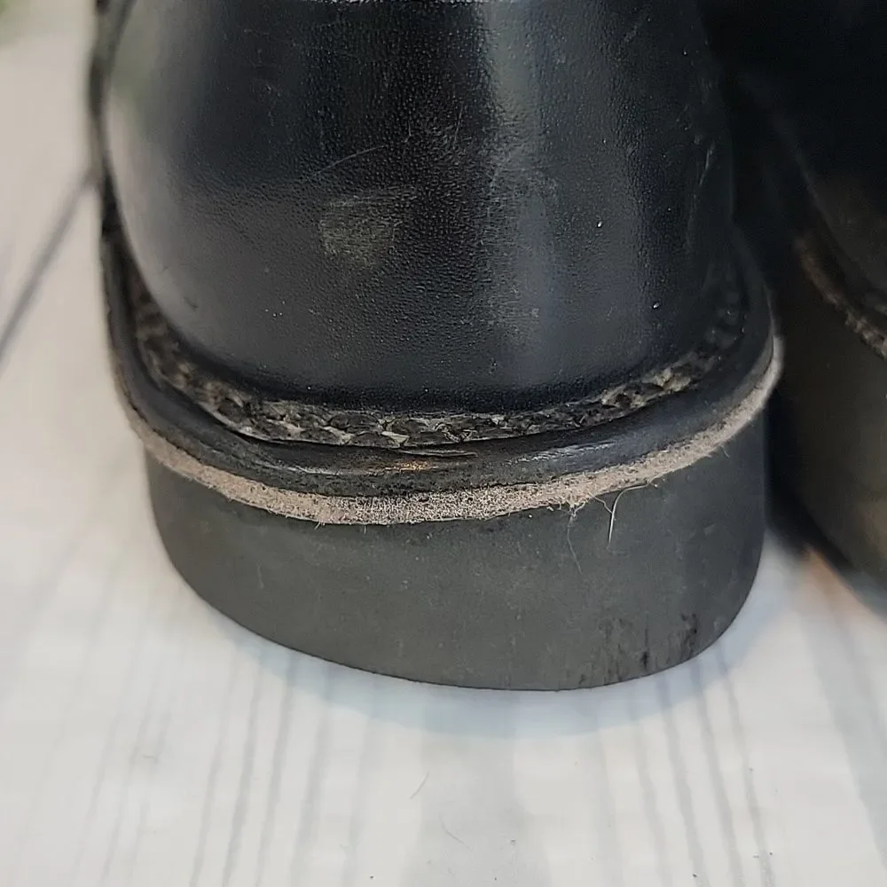 J. Crew Vintage #10229 Leather Field Boots In Black Mens Size 7.5